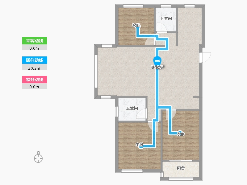 福建省-福州市-世茂云境-84.00-户型库-动静线