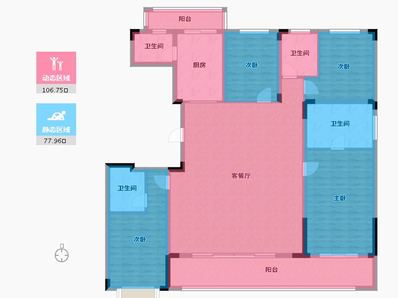 浙江省-宁波市-江上印-168.00-户型库-动静分区