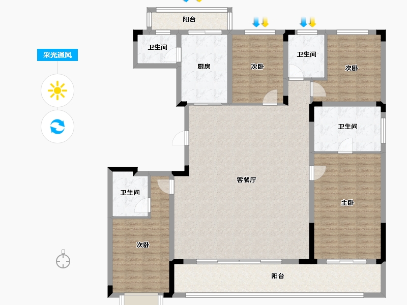 浙江省-宁波市-江上印-168.00-户型库-采光通风