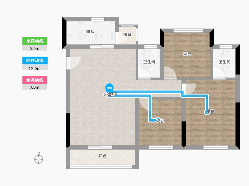 四川省-乐山市-和喜玖熙府-74.45-户型库-动静线