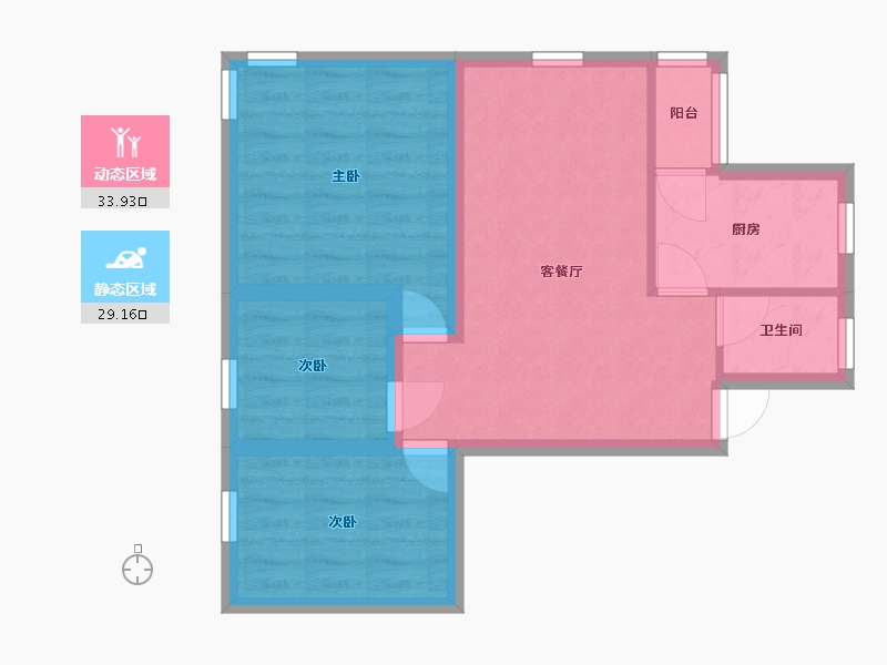 广东省-深圳市-彩天名苑-55.55-户型库-动静分区