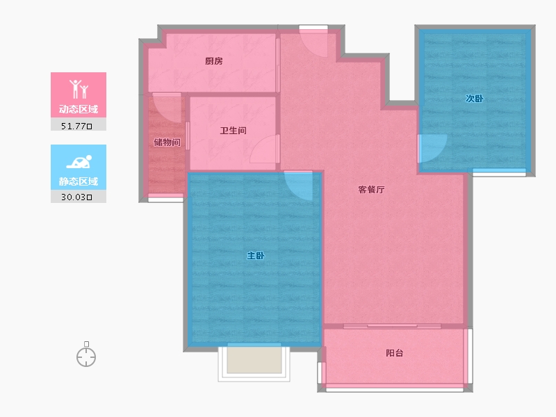 河南省-开封市-晋开御景湾-74.00-户型库-动静分区