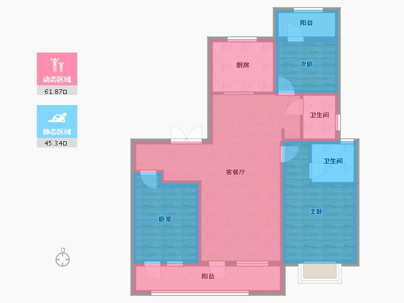 山东省-济宁市-瑞马禧悦-95.32-户型库-动静分区