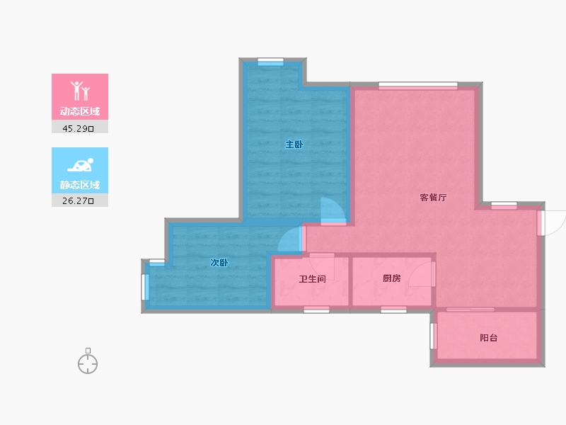 广东省-深圳市-华强花园-63.56-户型库-动静分区