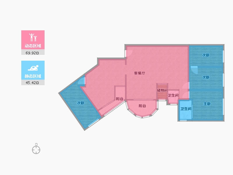 广东省-深圳市-长乐花园-103.49-户型库-动静分区