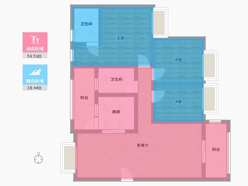 广东省-深圳市-星逸居-82.80-户型库-动静分区