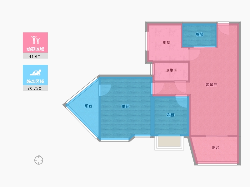 广东省-深圳市-金众香诗美林-64.31-户型库-动静分区