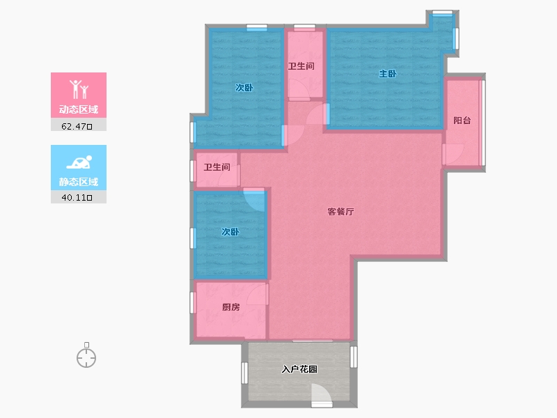 广东省-深圳市-锦龙花园-100.05-户型库-动静分区