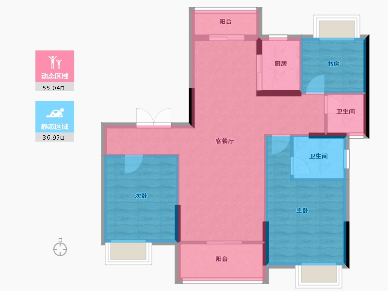 湖北省-随州市-广水花家地-82.70-户型库-动静分区