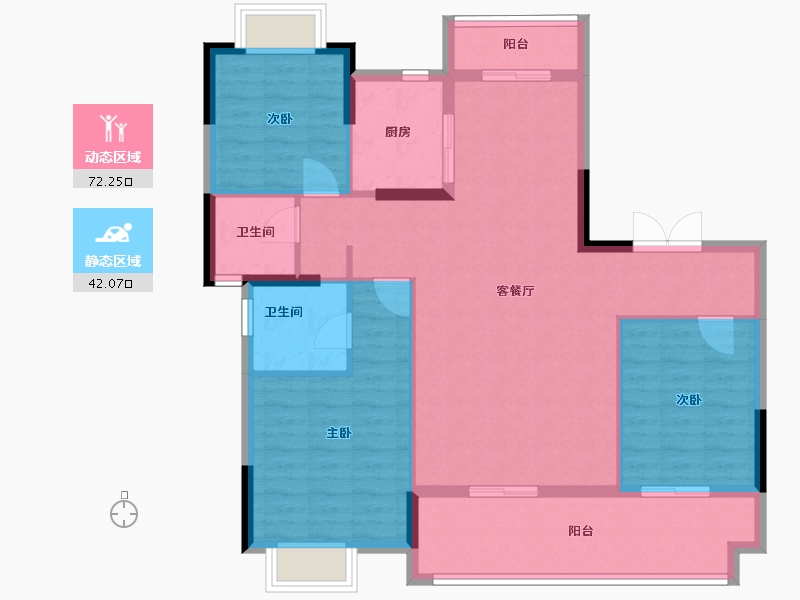 湖北省-随州市-广水花家地-103.54-户型库-动静分区