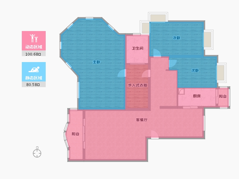 山西省-朔州市-御龙苑-128.00-户型库-动静分区