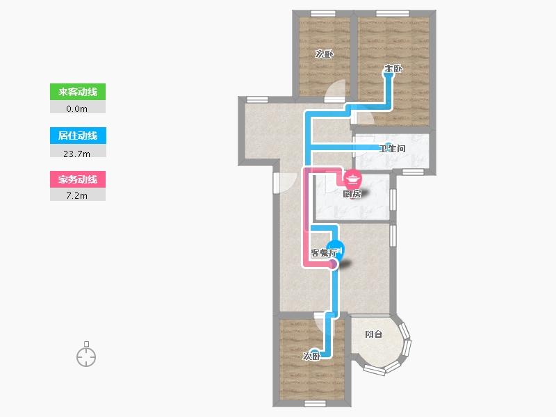 广东省-深圳市-吉莲大厦-62.69-户型库-动静线