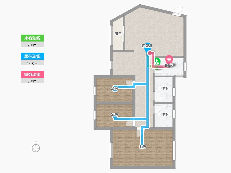 广东省-深圳市-百花公寓二期-86.38-户型库-动静线