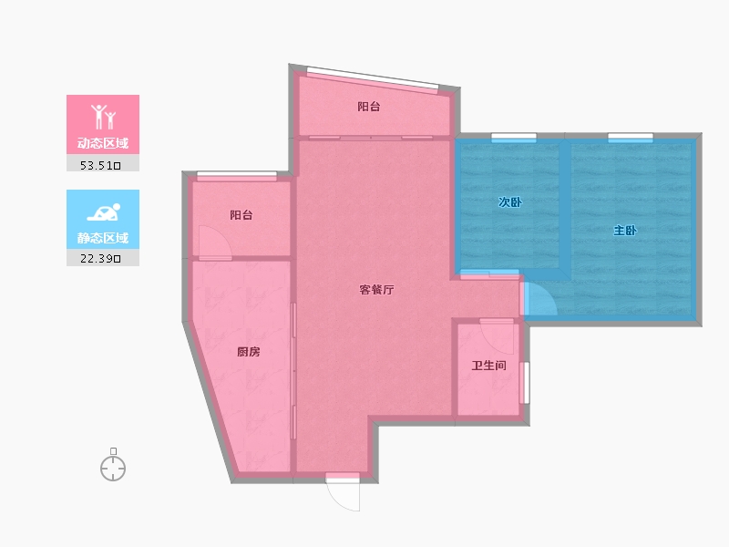 广东省-深圳市-金众香诗美林-68.38-户型库-动静分区