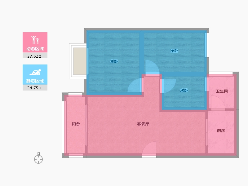 广东省-深圳市-竹园小区(南区)-51.11-户型库-动静分区