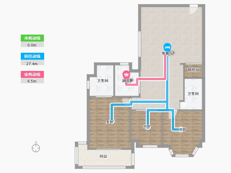 浙江省-温州市-物华大厦-119.20-户型库-动静线