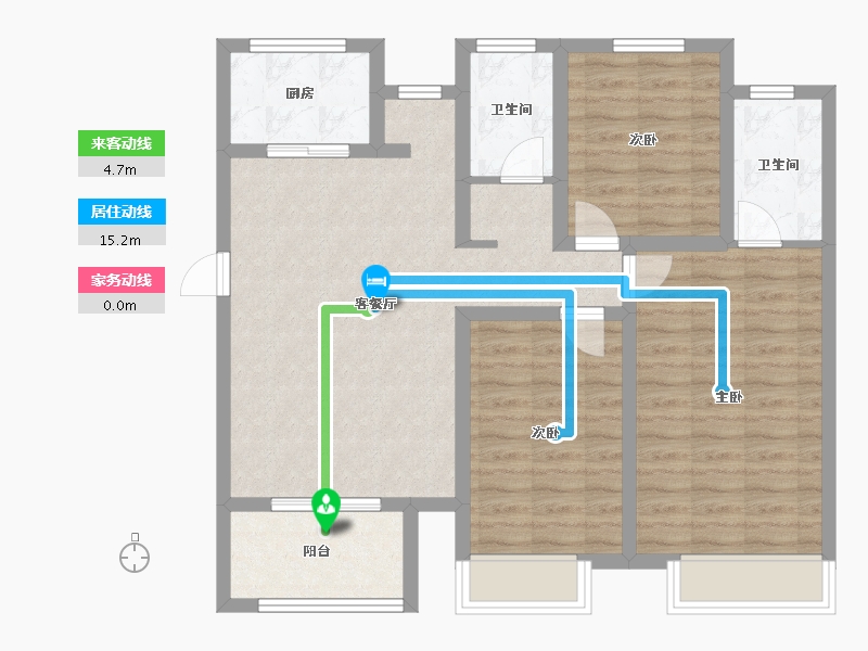 河南省-郑州市-双桥新区-104.00-户型库-动静线