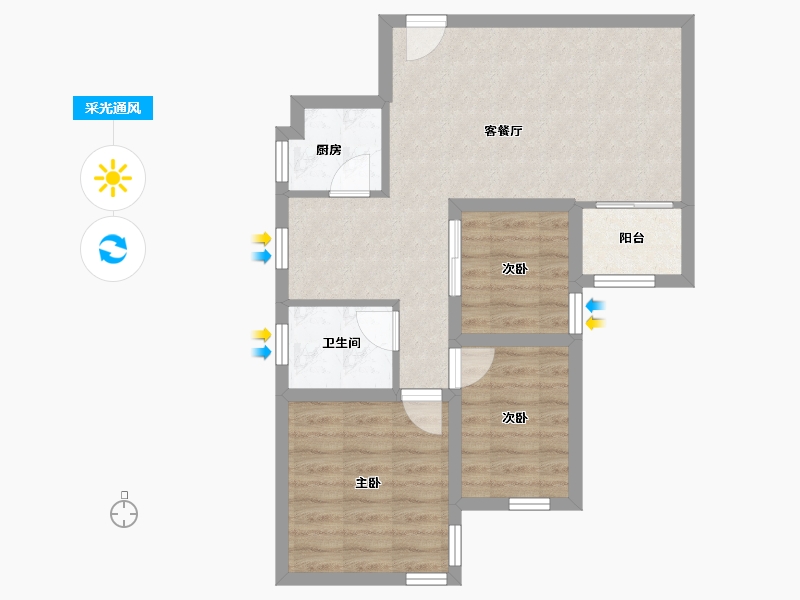 广东省-深圳市-全海花园-59.34-户型库-采光通风