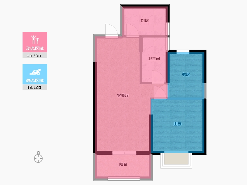 湖北省-武汉市-保利城-60.00-户型库-动静分区