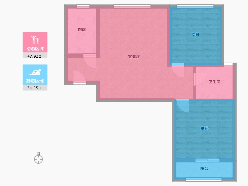 河南省-焦作市-金沙社区-65.60-户型库-动静分区