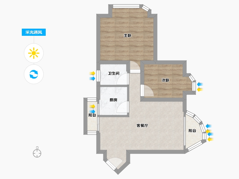 广东省-深圳市-星河雅居-49.51-户型库-采光通风