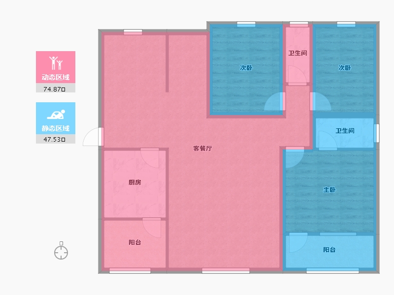 广东省-深圳市-金地香蜜山-110.09-户型库-动静分区