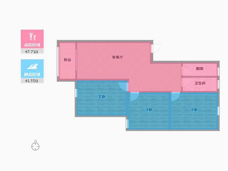 广东省-深圳市-裕林花园-79.69-户型库-动静分区