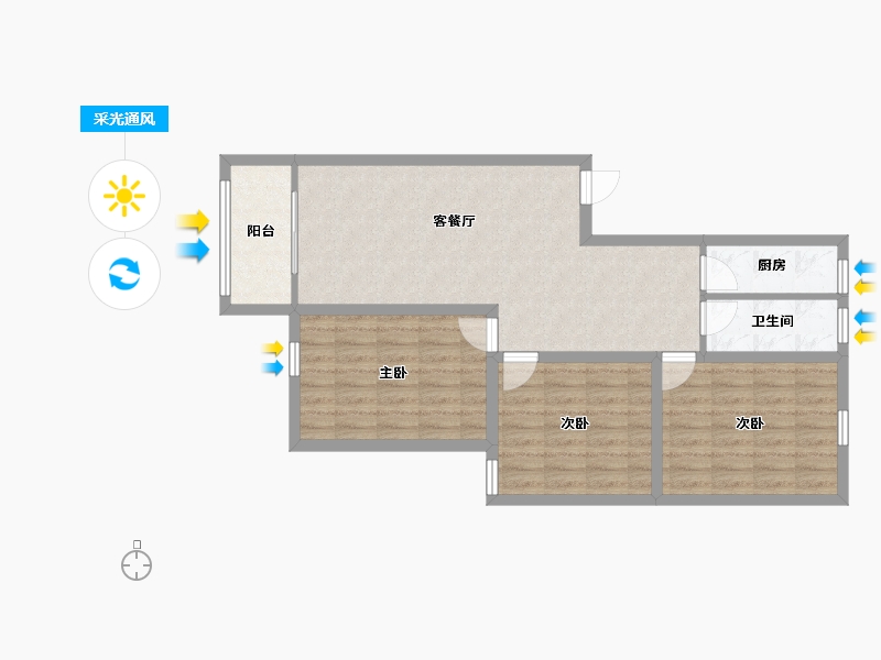 广东省-深圳市-裕林花园-79.69-户型库-采光通风