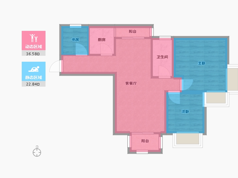 广东省-深圳市-星河雅居-52.12-户型库-动静分区