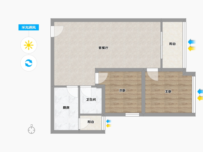 广东省-深圳市-深房传麒山-60.57-户型库-采光通风