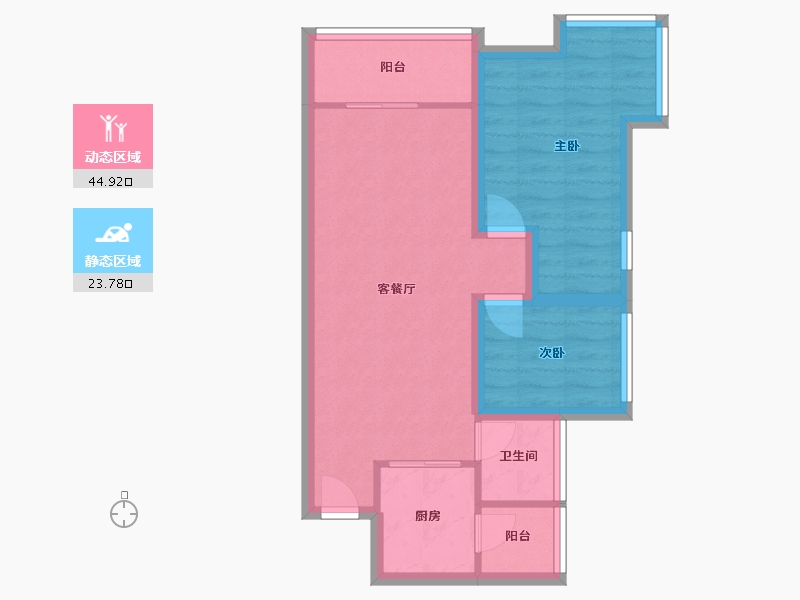 广东省-深圳市-正兆景嘉园-60.91-户型库-动静分区