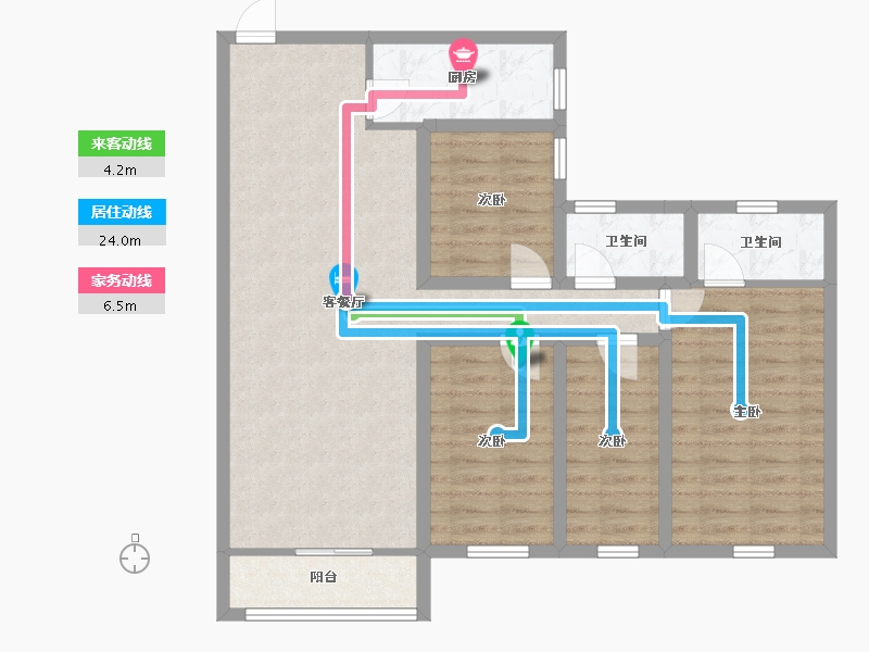 广东省-深圳市-天健阳光华苑-93.69-户型库-动静线