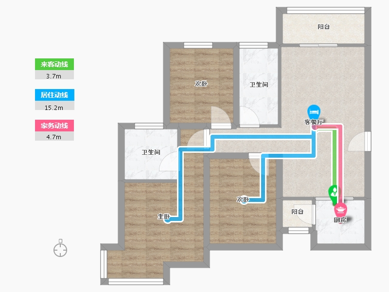 广东省-深圳市-新地中央-70.60-户型库-动静线