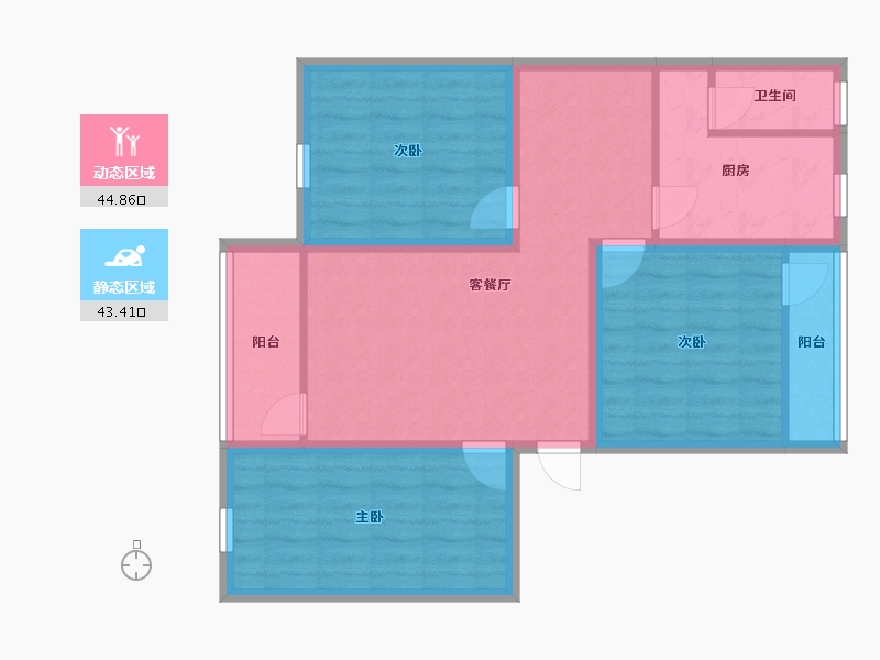 广东省-深圳市-清怡花园-78.10-户型库-动静分区