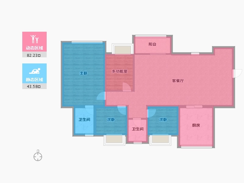 广东省-深圳市-正兆景嘉园-113.49-户型库-动静分区