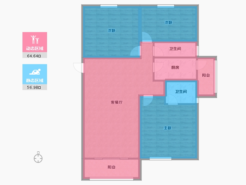 广东省-深圳市-合正园-109.61-户型库-动静分区