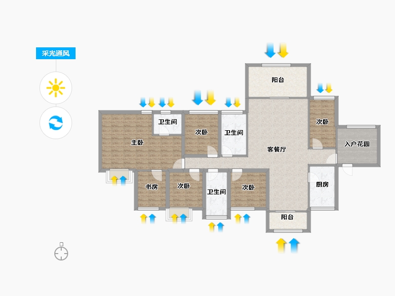 广东省-深圳市-深房传麒山-143.28-户型库-采光通风