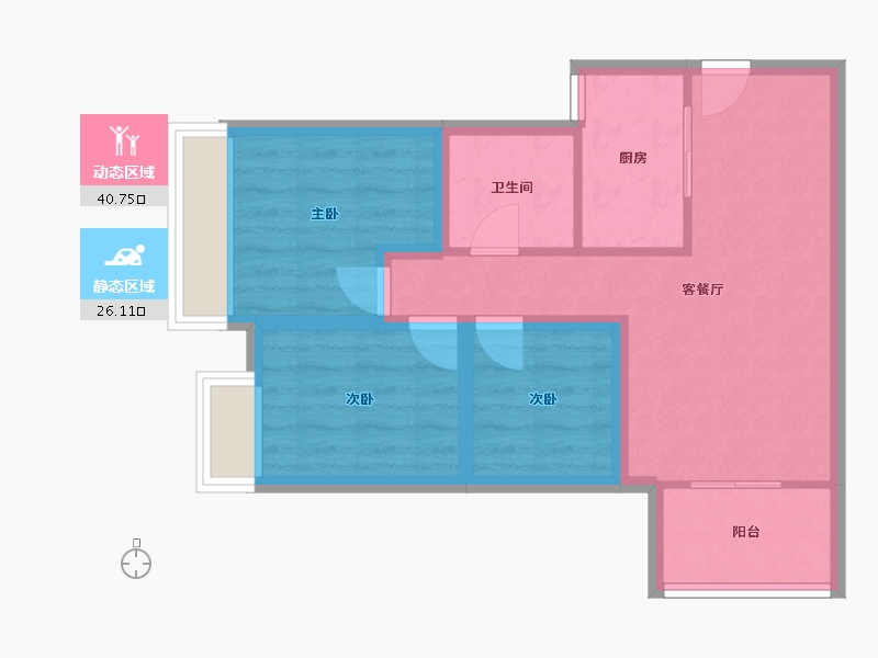 广东省-深圳市-深房传麒山-58.81-户型库-动静分区