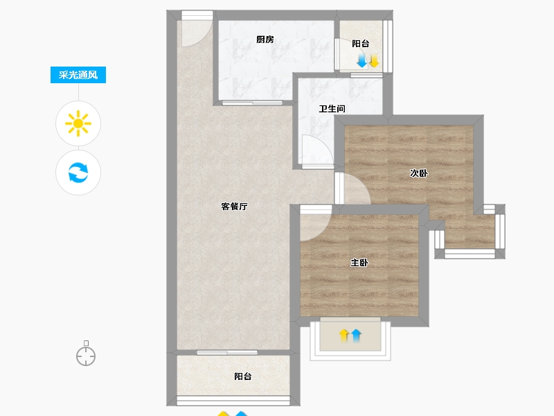 广东省-深圳市-深房传麒山-48.61-户型库-采光通风