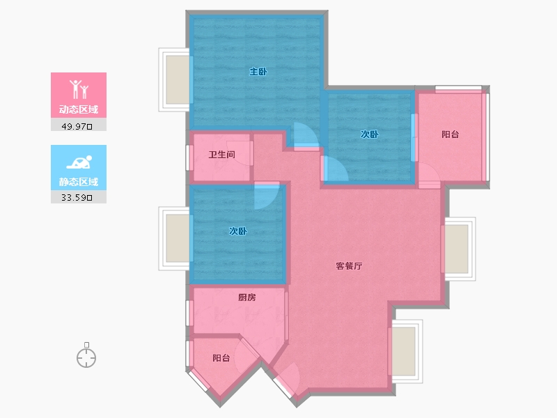 广东省-深圳市-深房传麒山-73.95-户型库-动静分区