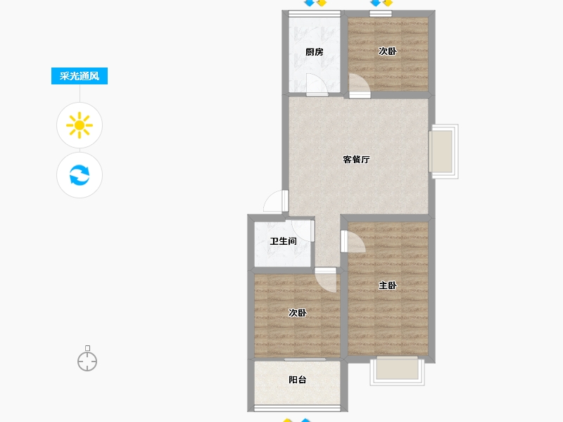 广东省-深圳市-融域名城-70.37-户型库-采光通风