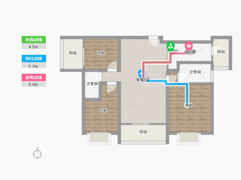 广东省-深圳市-高正豪景-84.32-户型库-动静线