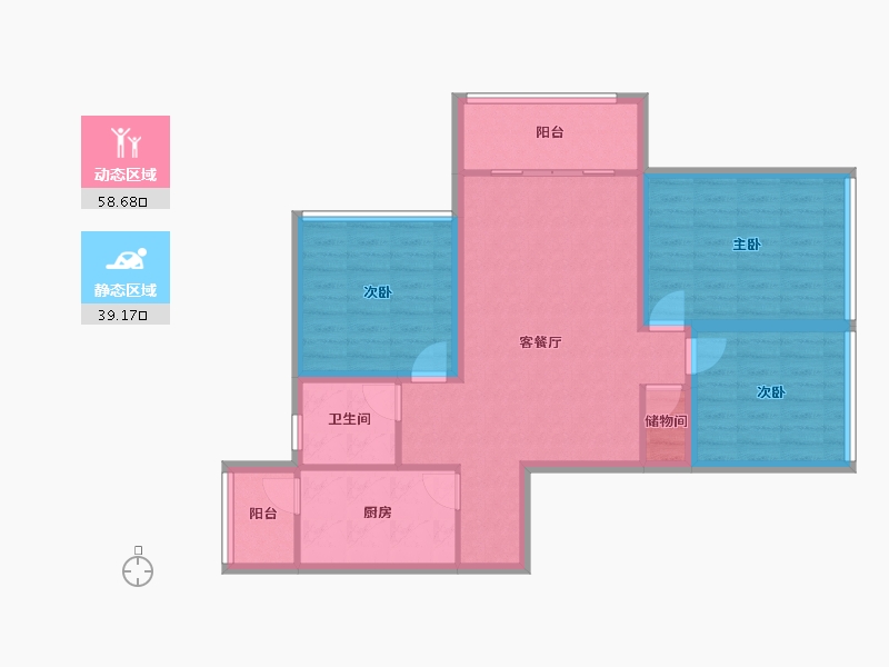 广东省-深圳市-深房传麒山-87.30-户型库-动静分区