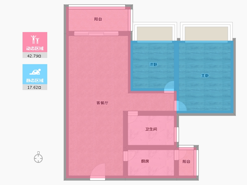 广东省-深圳市-中粮云景花园(南区)-52.32-户型库-动静分区