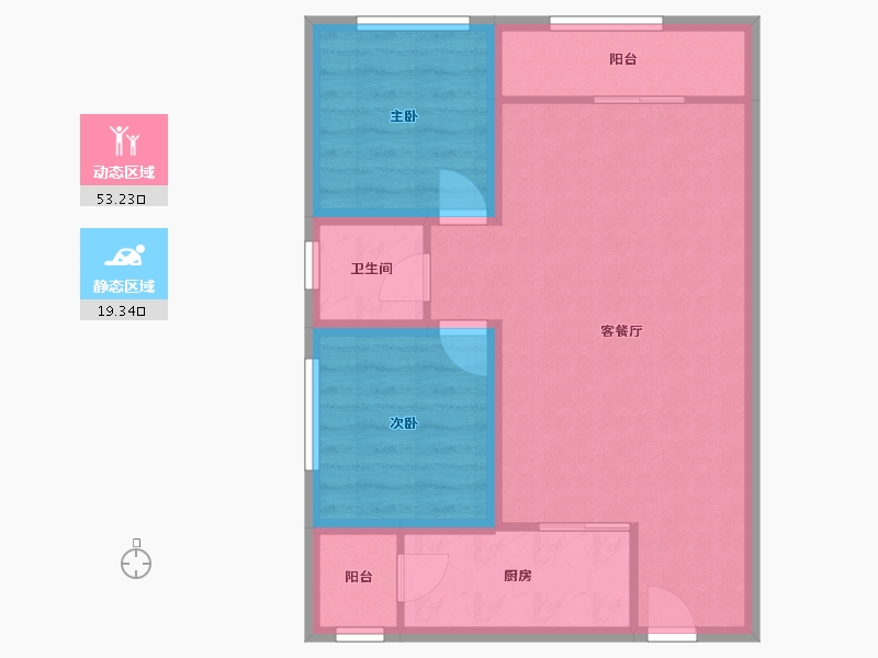 广东省-深圳市-合众豪庭-64.73-户型库-动静分区