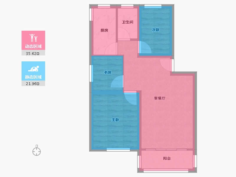 广东省-深圳市-锦州花园-50.67-户型库-动静分区