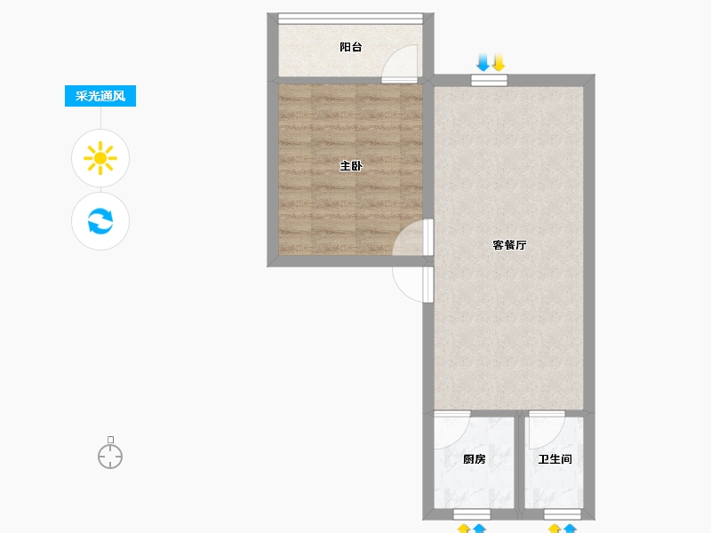 广东省-深圳市-清怡花园-45.38-户型库-采光通风