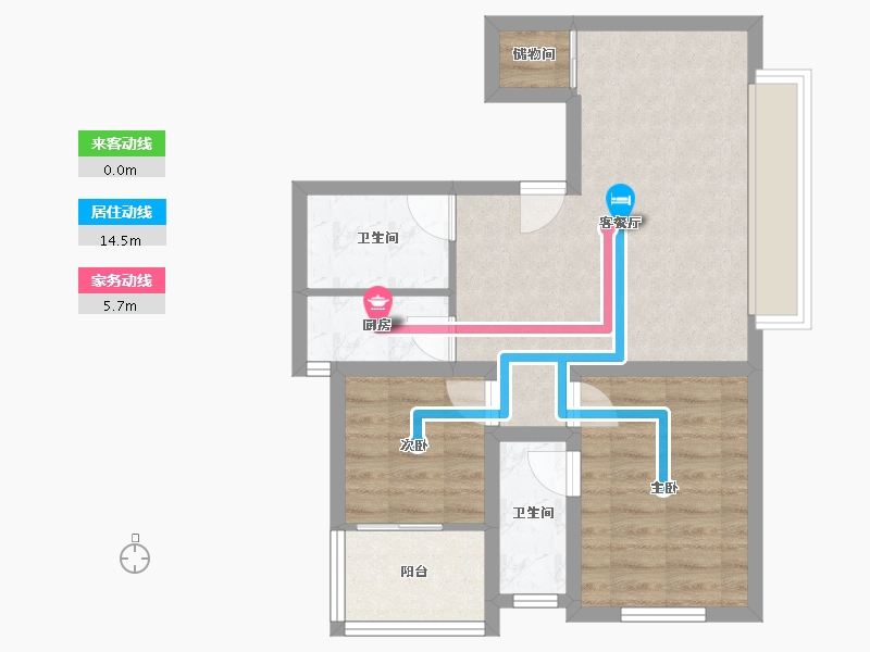 广东省-深圳市-高正豪景-58.95-户型库-动静线