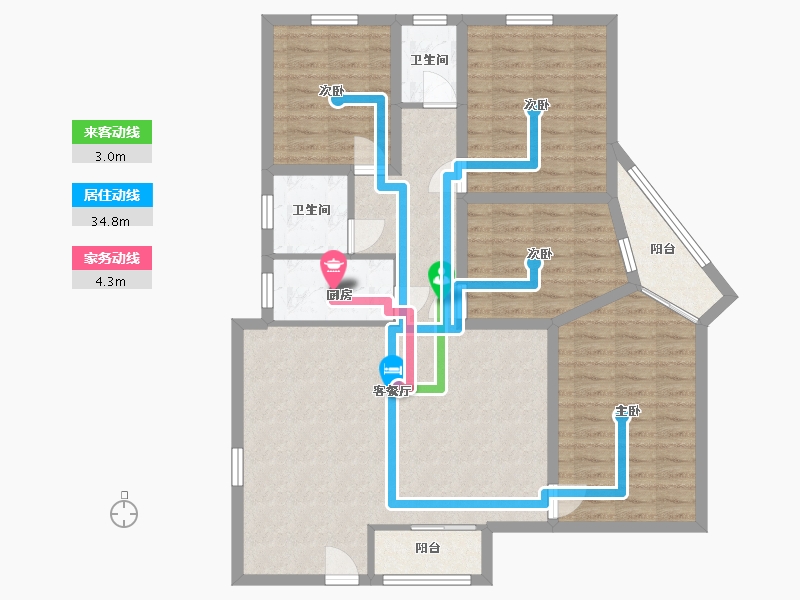 广东省-深圳市-长安花园-109.05-户型库-动静线