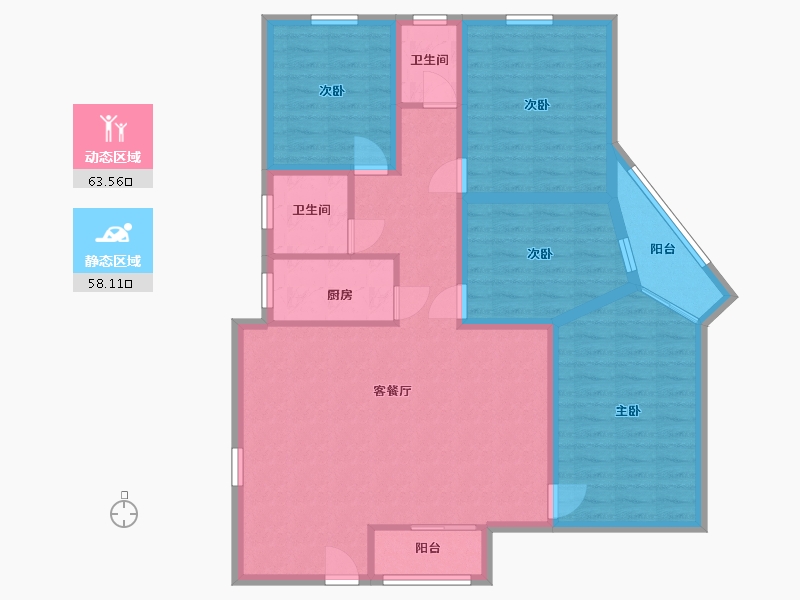 广东省-深圳市-长安花园-109.05-户型库-动静分区